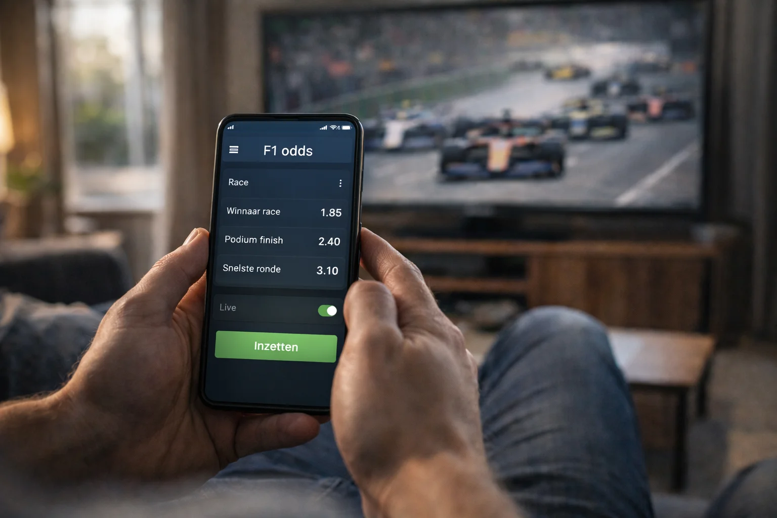 F1 Wedden via Mobiel